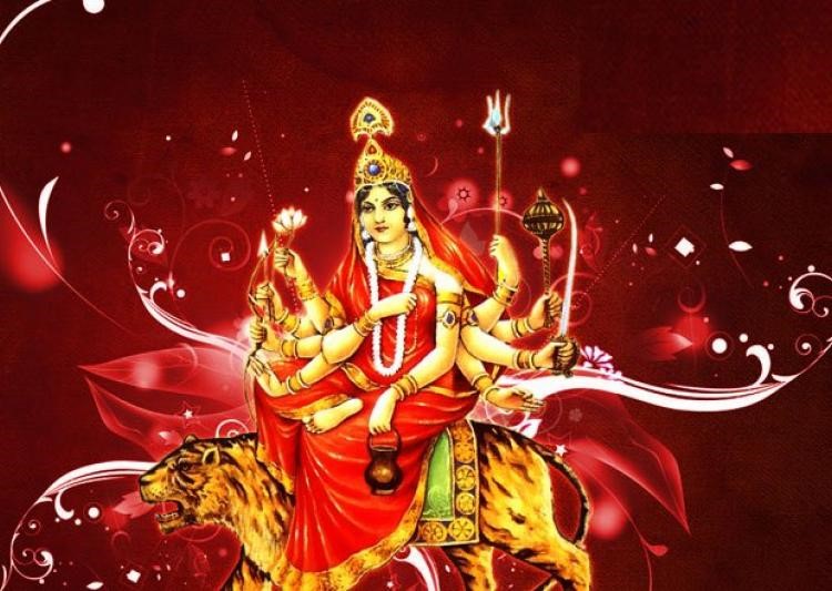 Магха. Дурга Наваратри. Дурга Деви богиня. Наваратри Махавидьи.