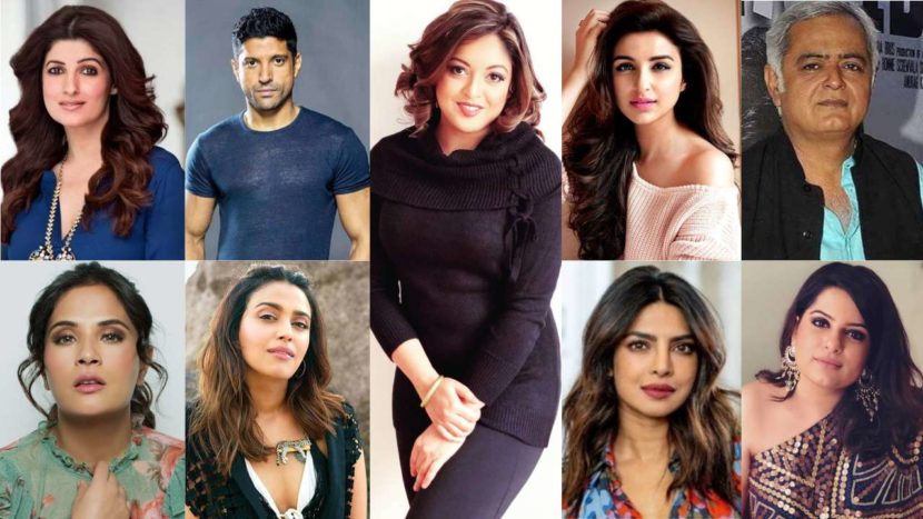 Top 10 Bollywood Stars Who Support Tanushree Dutta