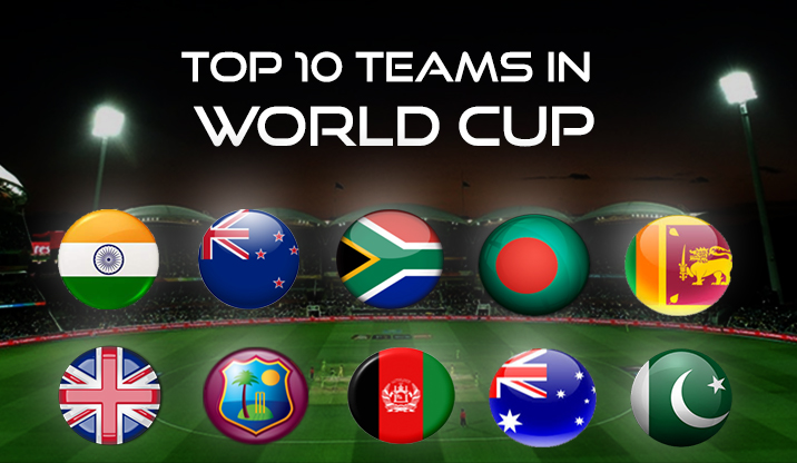 top 10 teams in cricket world cup 2019
