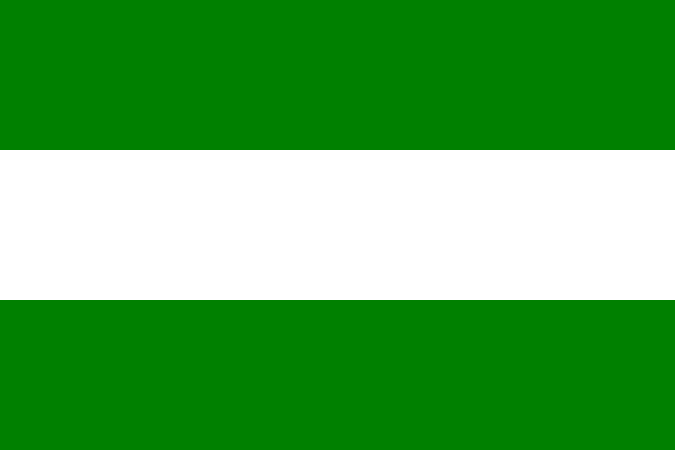 Green and White Flags